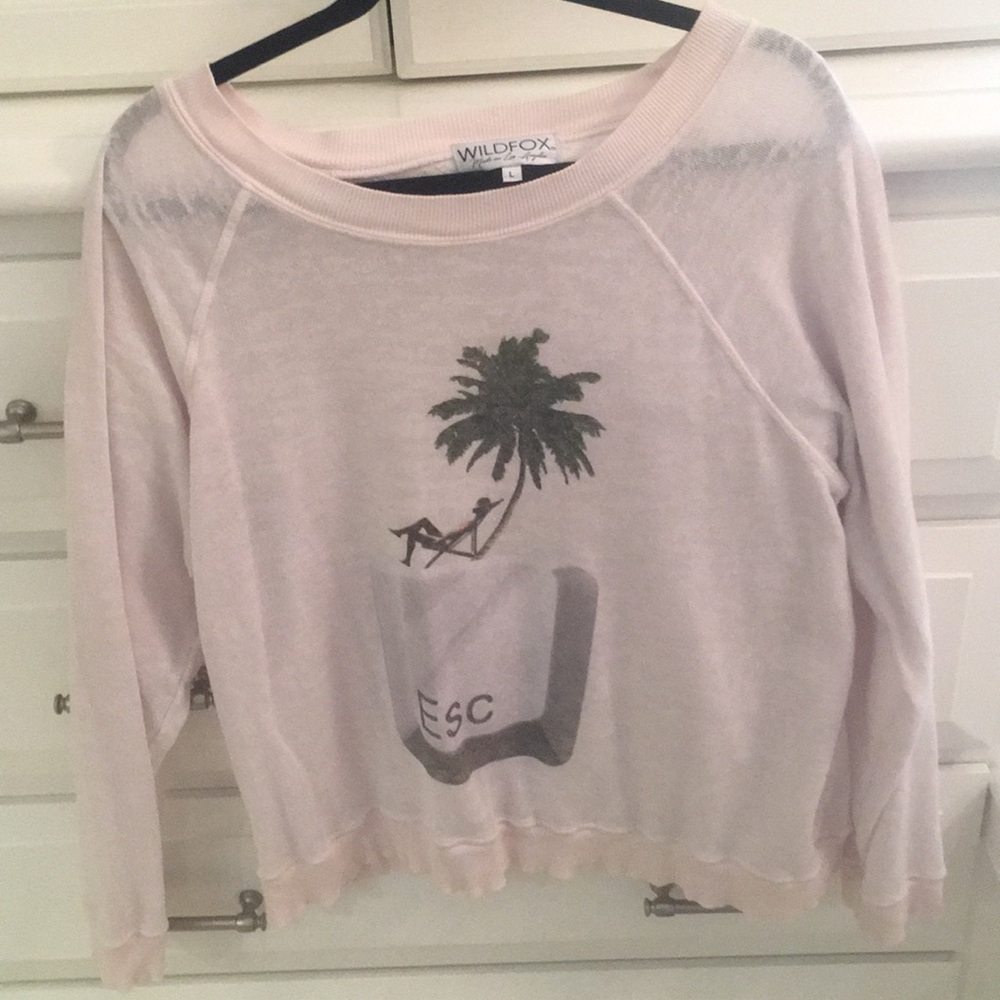 Wildfox sweatshirt romper pink size M